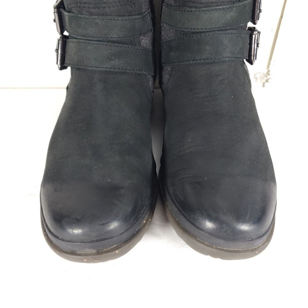 UGG Women's Robbie US 7 Waterproof Side Zip Black Buckle winter Boots - Picture 4 of 12